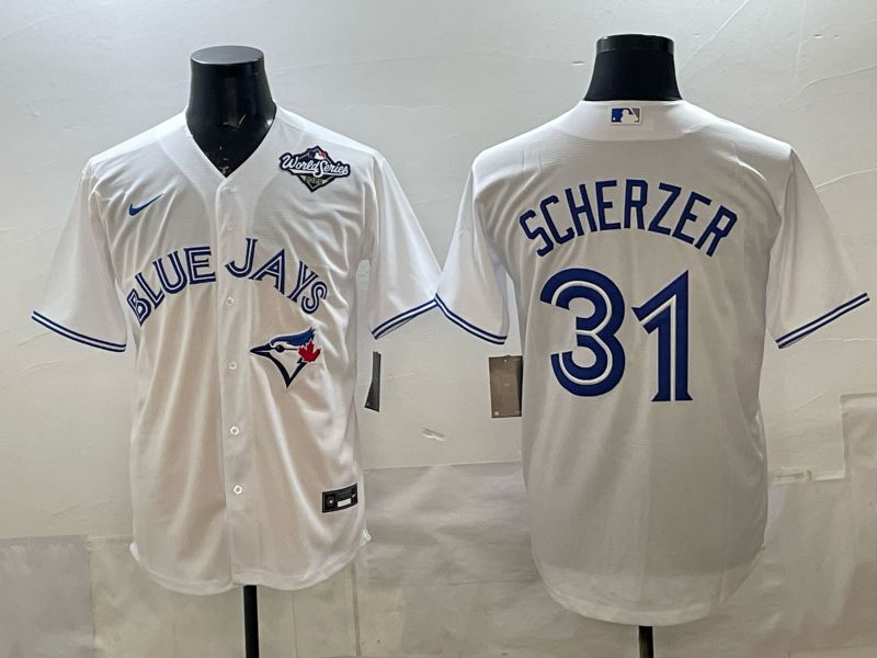 Men 2025 Toronto Blue Jays #31 Scherzer White Game Nike MLB Jersey style 03->toronto blue jays->MLB Jersey